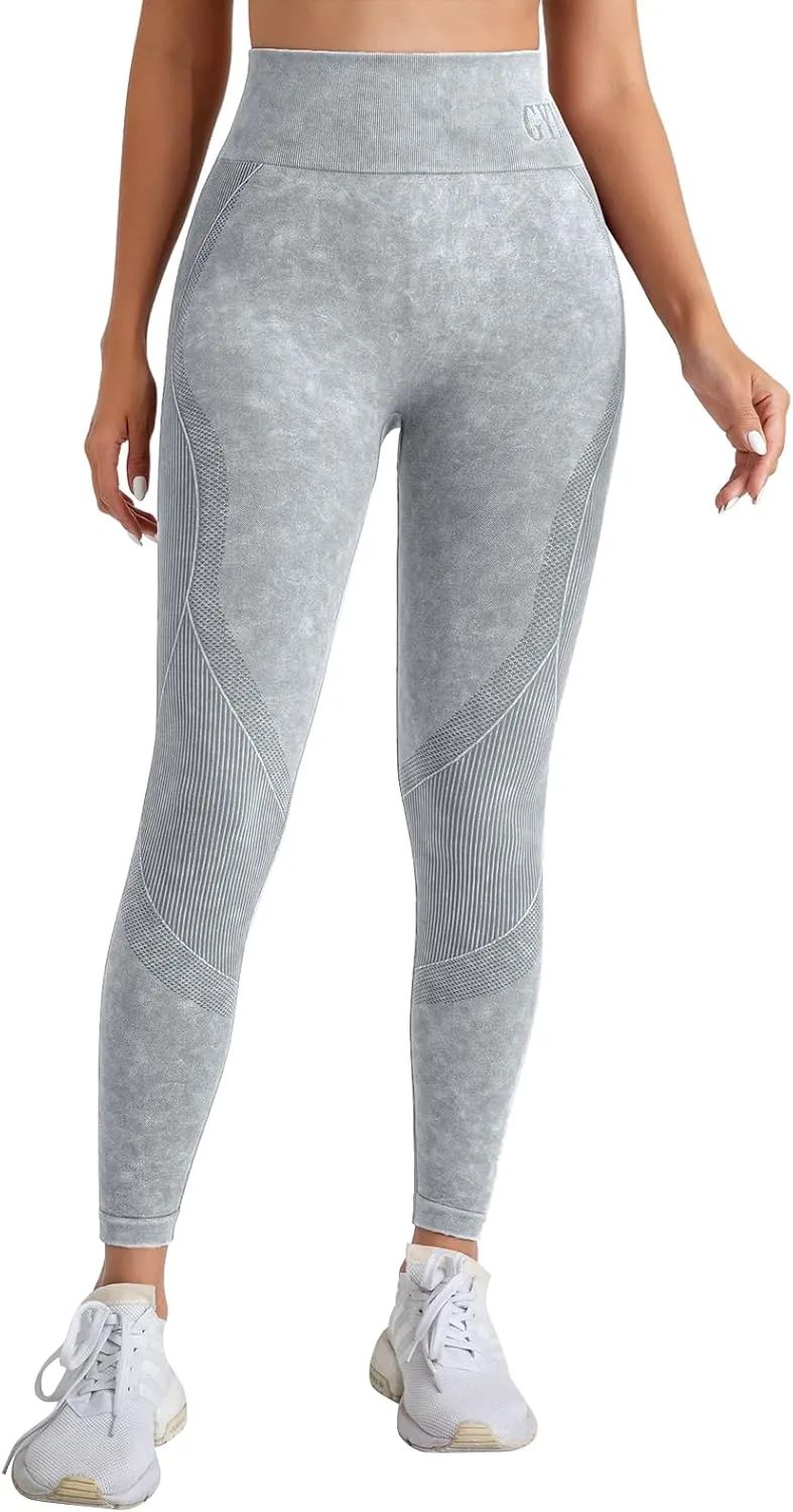 3 Piece Leggings for Women Seamless Scrunch Leggings Butt Lifting Gym High Waisted Athletic Leggings
