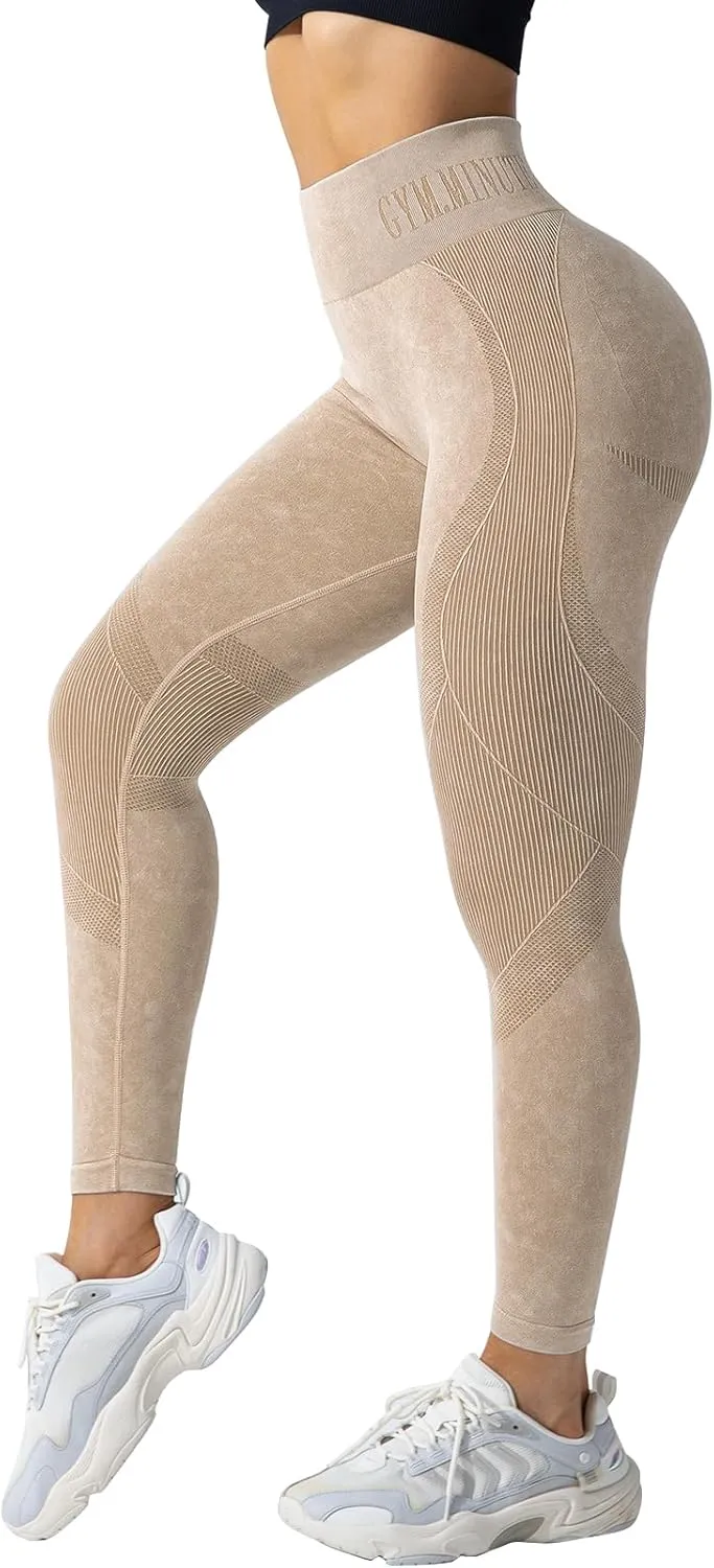 3 Piece Leggings for Women Seamless Scrunch Leggings Butt Lifting Gym High Waisted Athletic Leggings