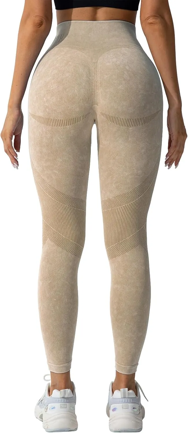 3 Piece Leggings for Women Seamless Scrunch Leggings Butt Lifting Gym High Waisted Athletic Leggings
