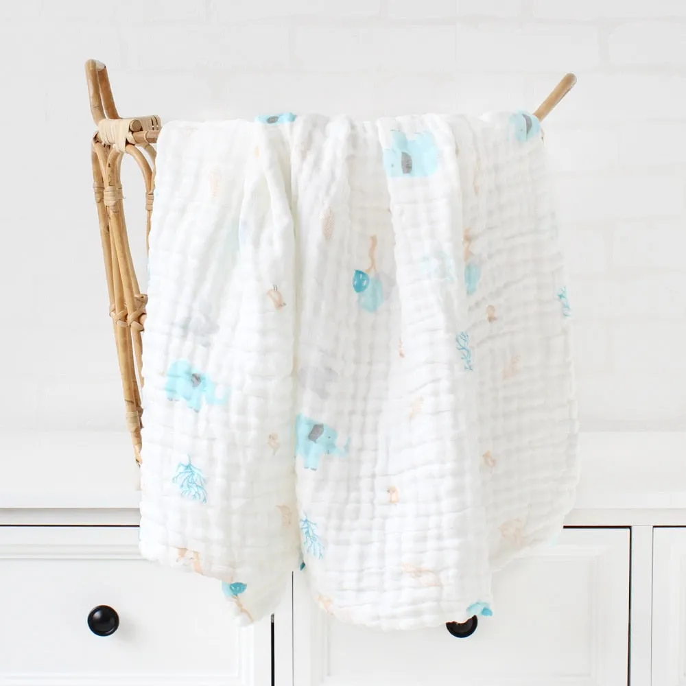 6 Layers Bamboo Cotton Baby Receiving Blanket Infant Kids  Blanket Sleeping Warm Quilt Bed Cover Baby Blanket