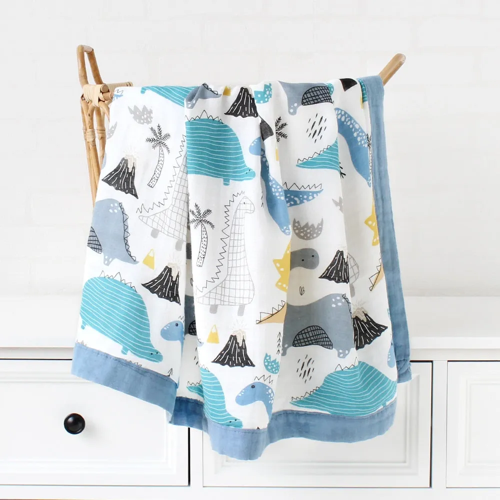 6 Layers Bamboo Cotton Baby Receiving Blanket Infant Kids  Blanket Sleeping Warm Quilt Bed Cover Baby Blanket
