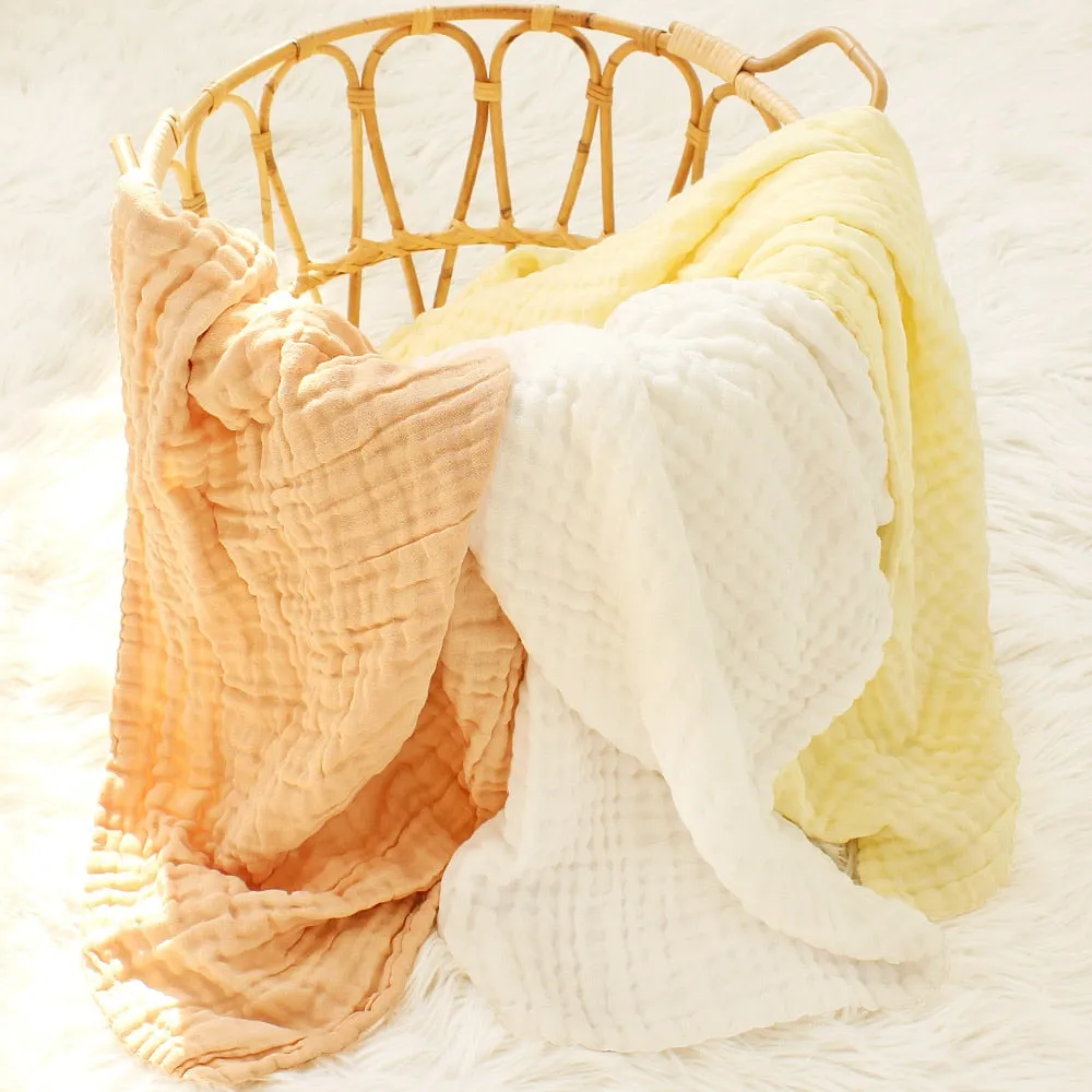 6 Layers Bamboo Cotton Baby Receiving Blanket Infant Kids  Blanket Sleeping Warm Quilt Bed Cover Baby Blanket