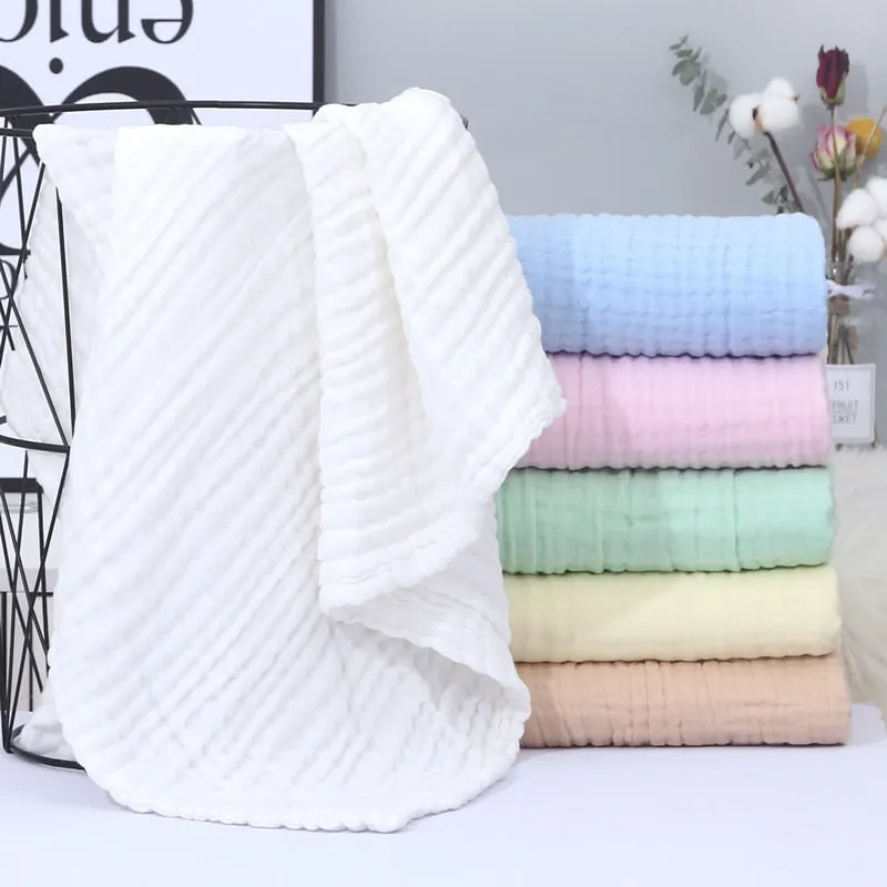 6 Layers Bamboo Cotton Baby Receiving Blanket Infant Kids  Blanket Sleeping Warm Quilt Bed Cover Baby Blanket