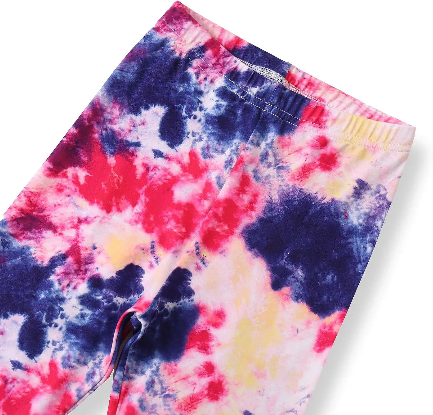 6 Pack Girls Printed Leggings Stretch Leggings for Girls Tie-Dyed Leggings Kids Ankle Length Pants