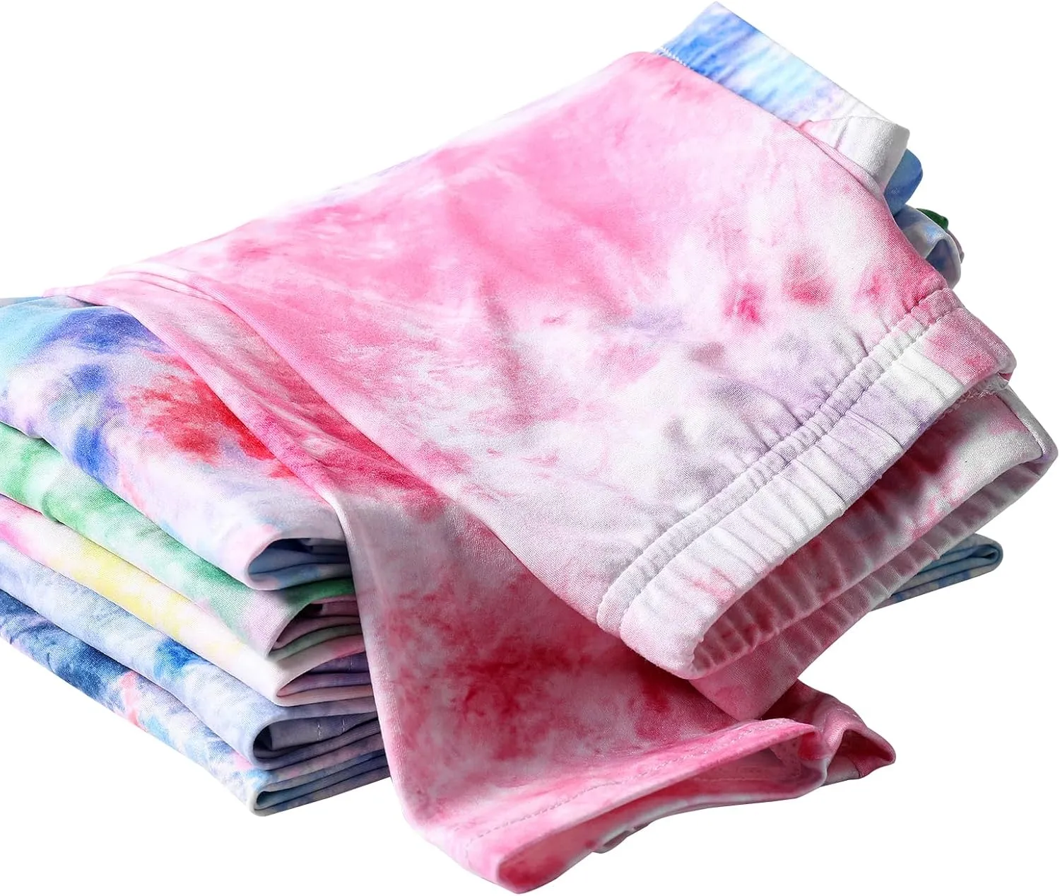 6 Pack Girls Printed Leggings Stretch Leggings for Girls Tie-Dyed Leggings Kids Ankle Length Pants