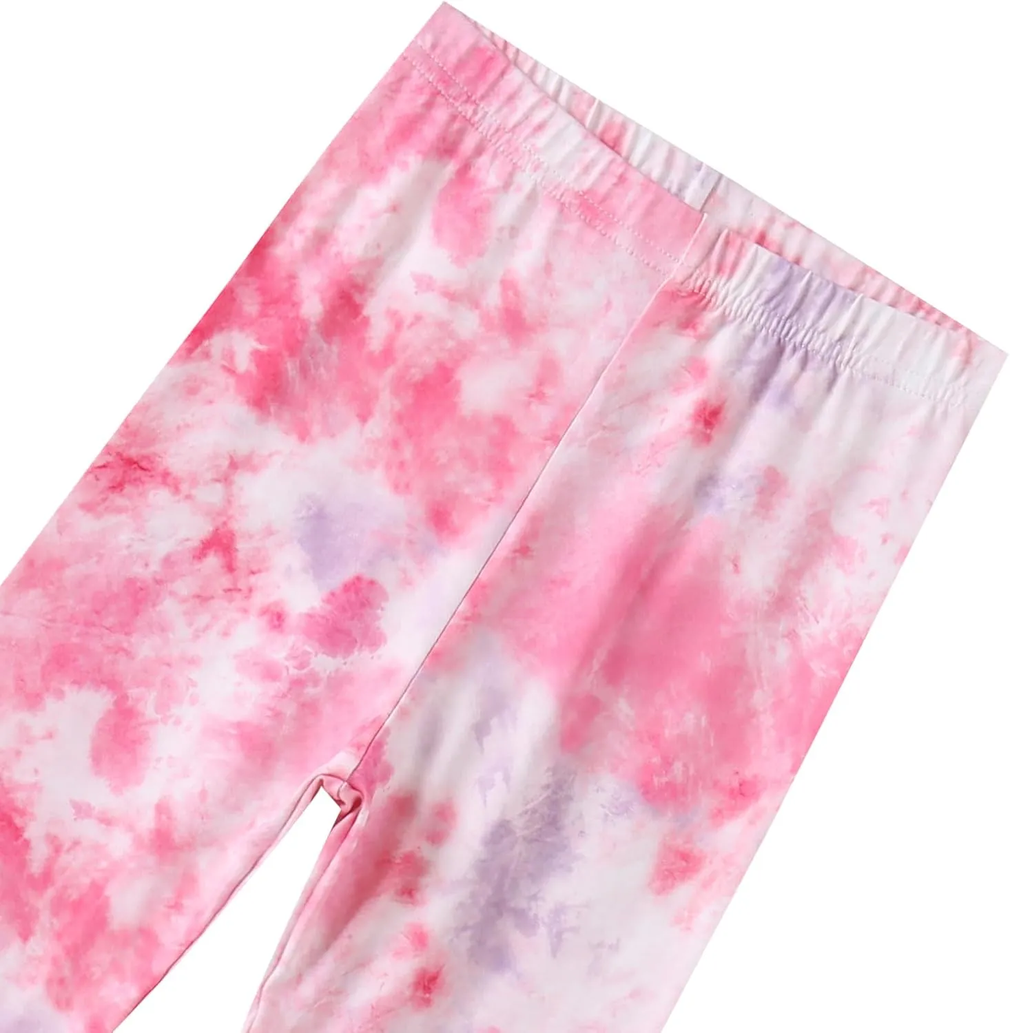 6 Pack Girls Printed Leggings Stretch Leggings for Girls Tie-Dyed Leggings Kids Ankle Length Pants
