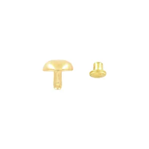 9.5mm Shiny Gold, Dome Top Rivet Stud, Steel - PK5, #P-2592-GOLD