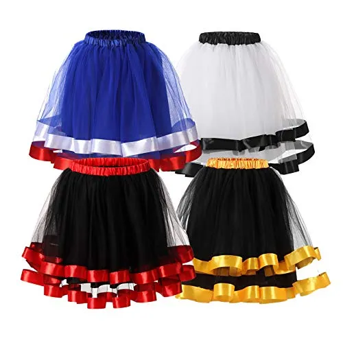 Adult Tutu Skirt, Tutu for Women, Multi Layer Puffy Costume Dance Ballet Dress Christmas Holiday Tulle Bubble Petticoat