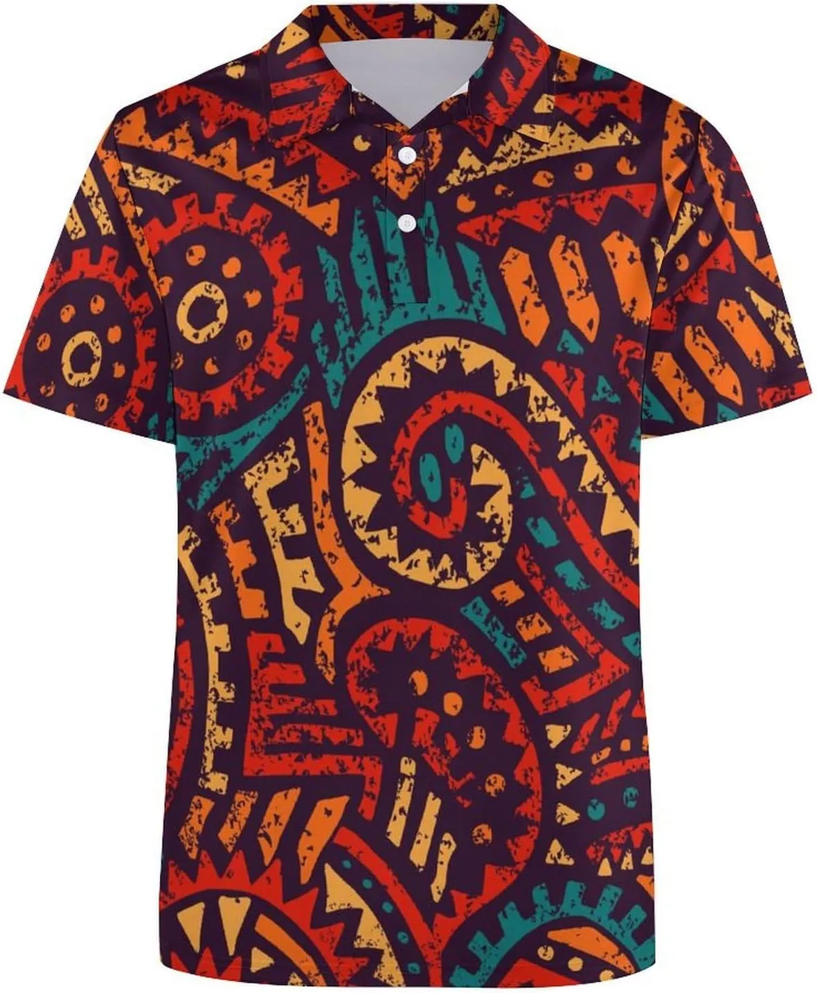 African Ethnic and Tribal Motifs Women's Sport Shirt Short Sleeve Golf T-Shirt Tennis Quick Dry Casual Tops Print Work Shirt
