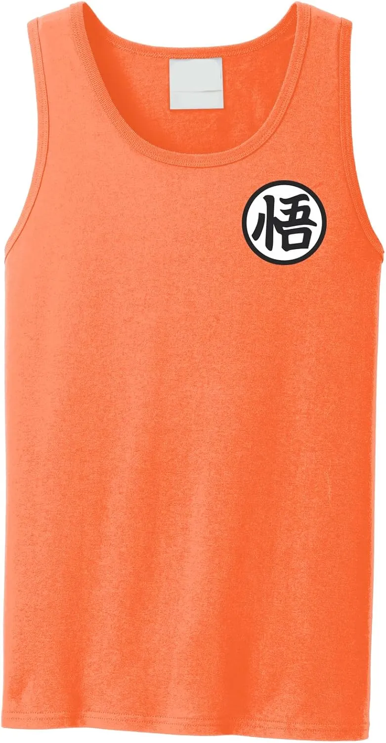 ALLNTRENDS Men's Tank Top Goku's Training Symbol Cool Gym Workout Top