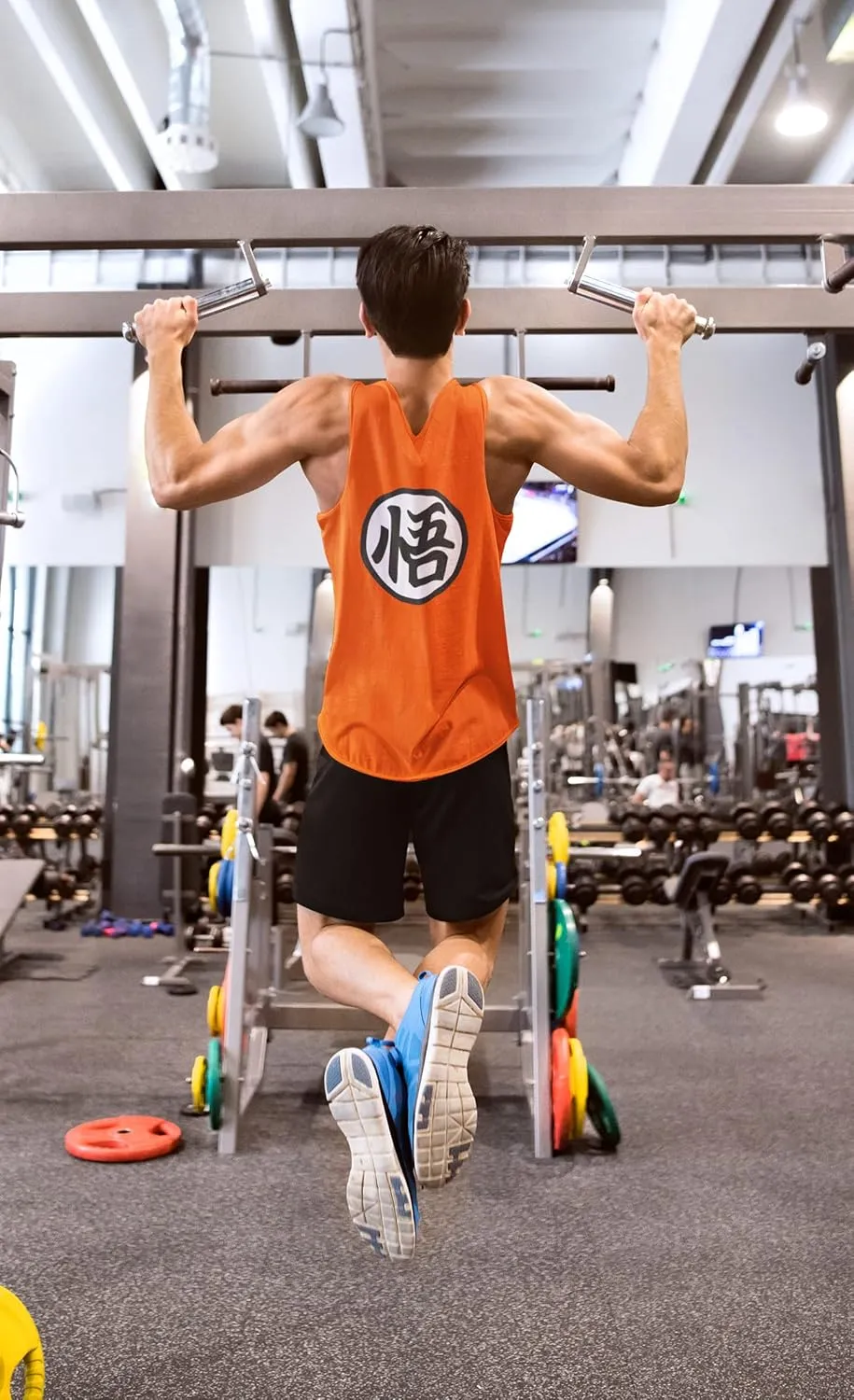 ALLNTRENDS Men's Tank Top Goku's Training Symbol Cool Gym Workout Top