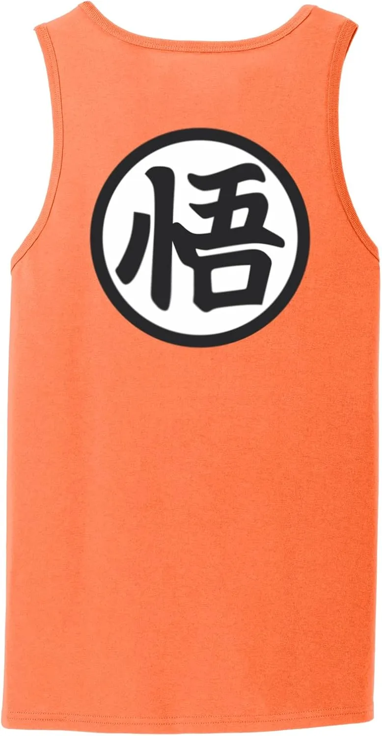 ALLNTRENDS Men's Tank Top Goku's Training Symbol Cool Gym Workout Top