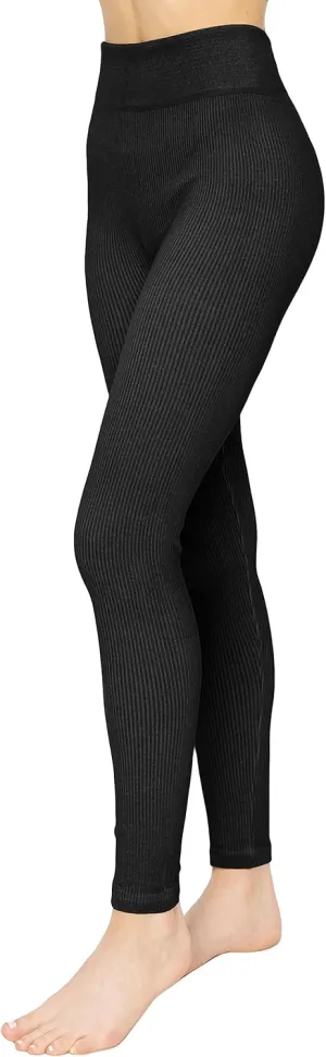 ALWAYS Women's Cotton Yoga Leggings - High Waist Premium Soft Breathable Stretchy Ribbed Leggings