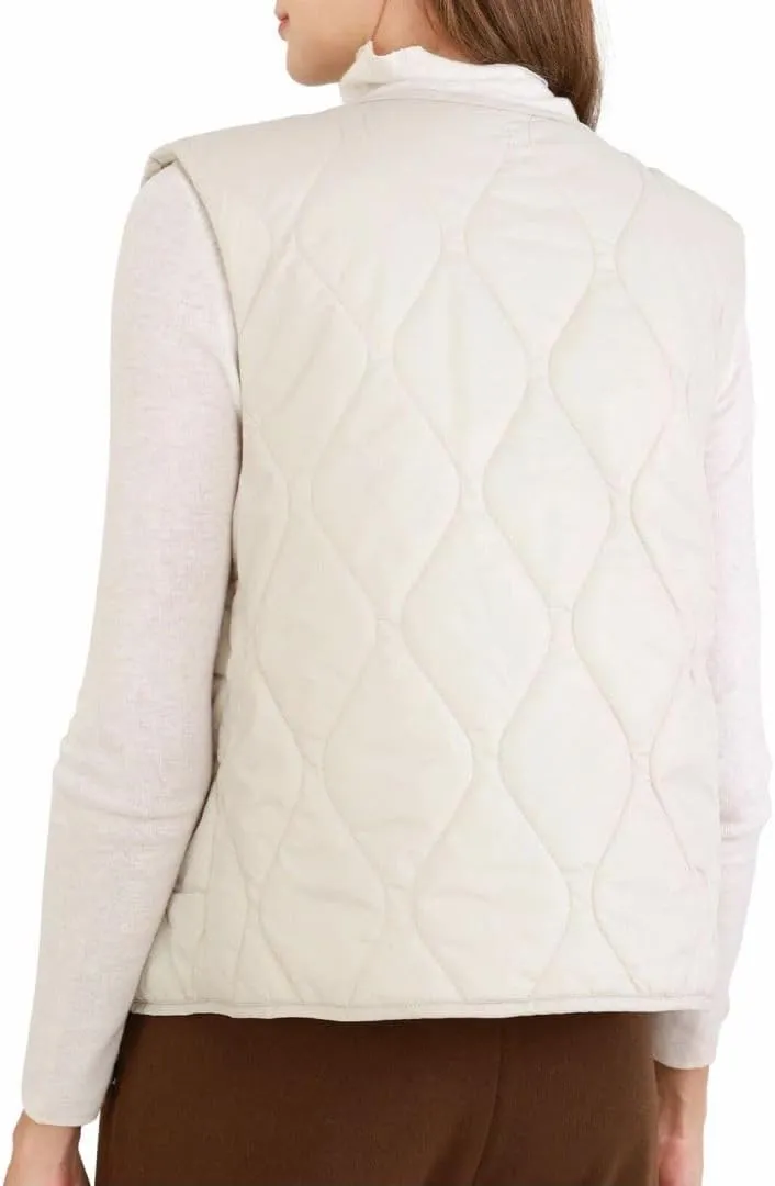Amazhiyu Women's Lightweight Quilted Puffer Vest Sleeveless Button Padded Gilet