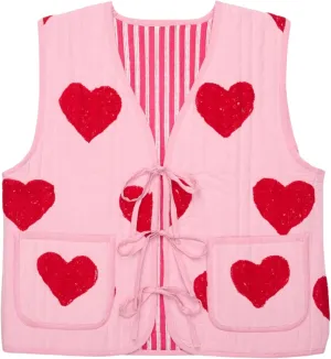 Athlisan Womens Cropped Puffer Vest Lightweight Button Down Padded Gilet Outwear with Pockets