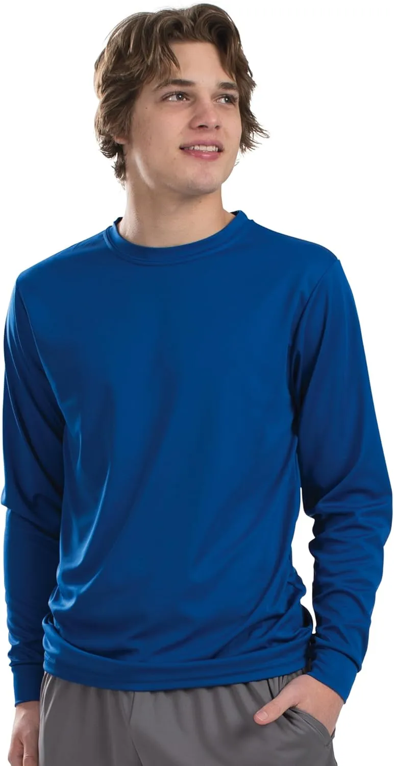 Augusta Sportswear Wicking Long Sleeve Sun Protection Athletic Shirt for Running, Hiking, Fishing, and Outdoor Activities