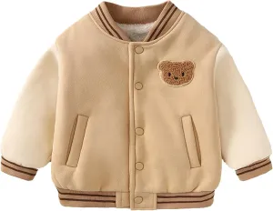 Baby Boy Girl Varsity Baseball Jacket Causal Slim Fit Varsity Letterman Jacket Boys Bomber Jackets Winter Clothes
