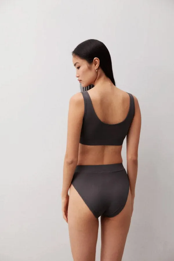 Base Layer Soft Cut Out Bralette- Onyx