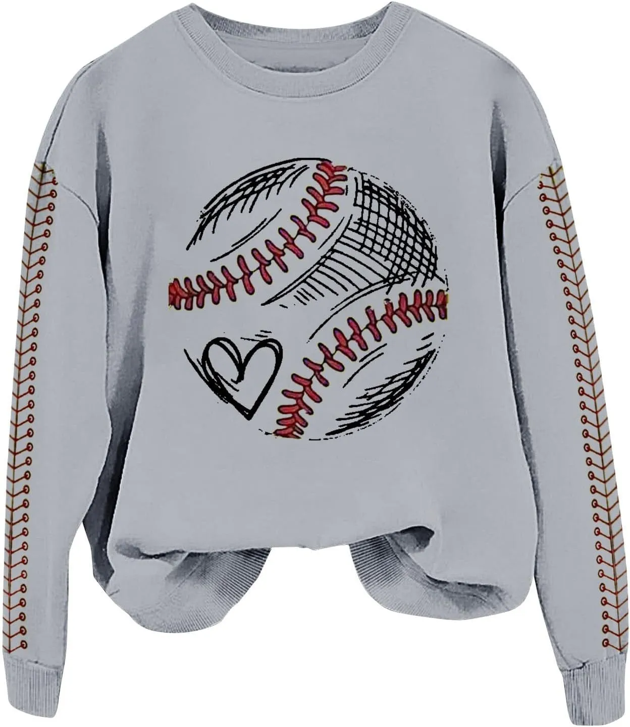 Baseball Mom Sweatshirt for Womens 2025 Graphic Long Sleeve Shirts Softball Crewneck Mama Baseball Jersey Pullover