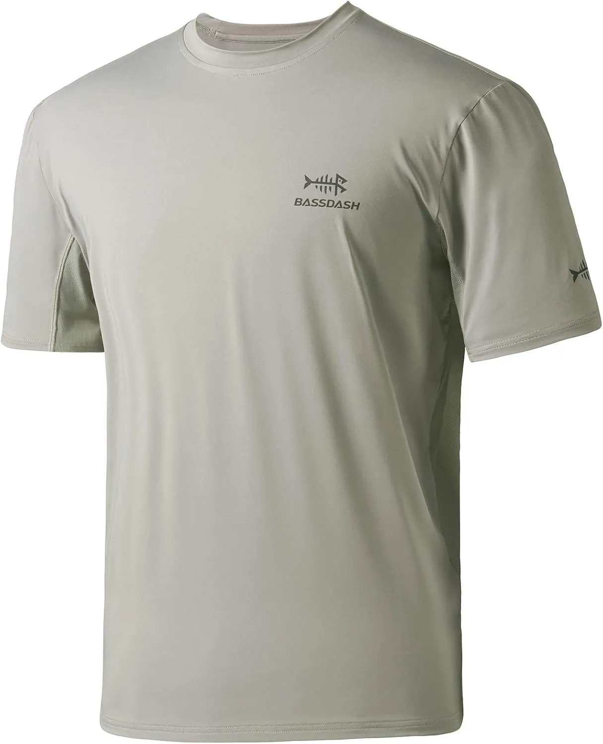 BASSDASH Mens UPF 50  Sun Protection Fishing Shirt Short Sleeve UV T-Shirt