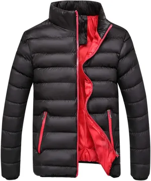 BIFUTON Winter Jackets for Men,Men's Winter Jacket - Lightweight Quilted Puffer Parka Coat Warm Padded Windbreaker Ski Jacket