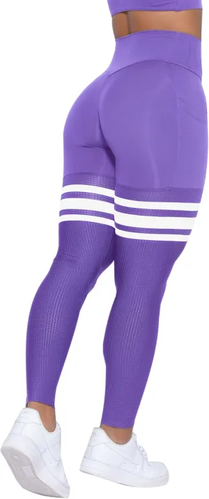 Bombshell Sportswear Perform Thigh High Leggings for Women with Pockets, Workout Running Yoga Leggings