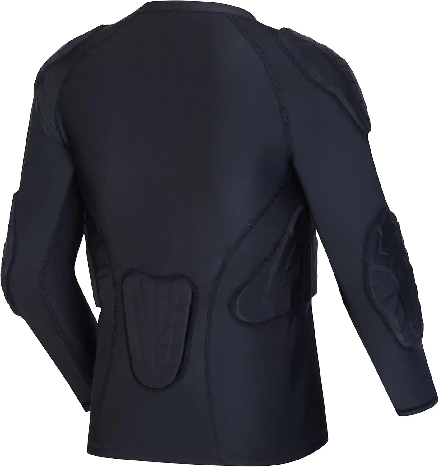 Boys Padded Compression Shirt Youth Protective Long Sleeve Shirt