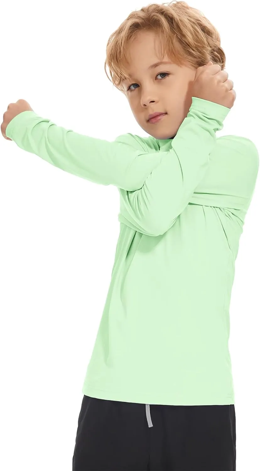 Boys Rash Guard Swim Shirt Long Sleeve UPF 50  Sun Protection Shirt Toddler Quick Dry Rash Guard Swimming Shirt