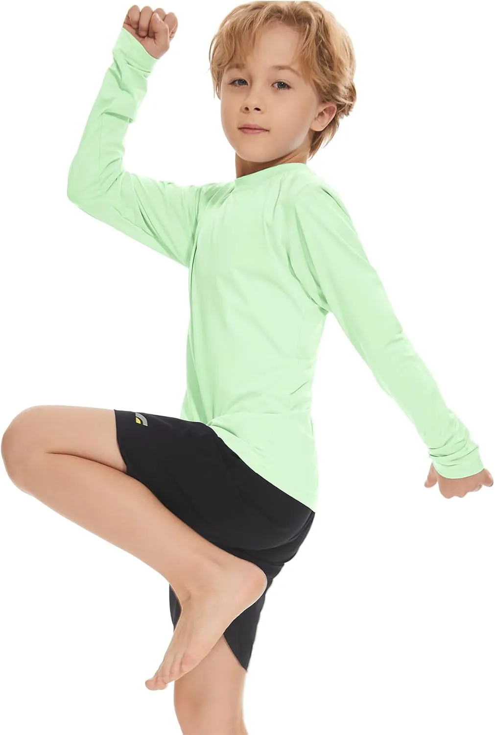 Boys Rash Guard Swim Shirt Long Sleeve UPF 50  Sun Protection Shirt Toddler Quick Dry Rash Guard Swimming Shirt