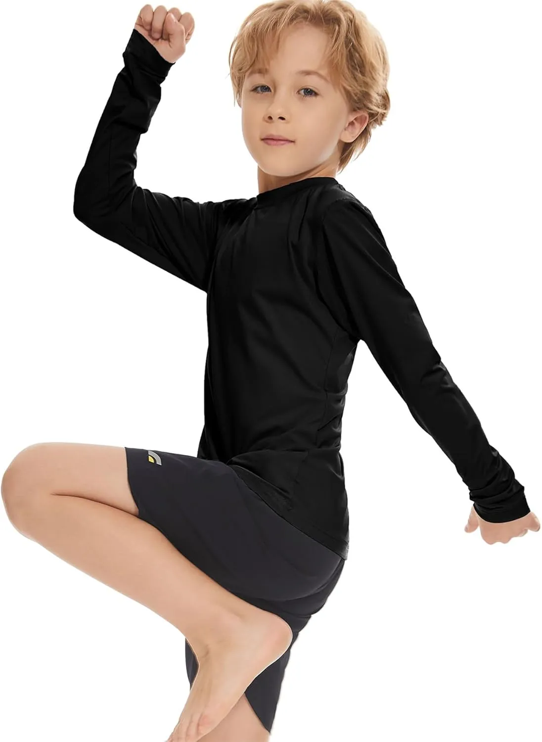 Boys Rash Guard Swim Shirt Long Sleeve UPF 50  Sun Protection Shirt Toddler Quick Dry Rash Guard Swimming Shirt