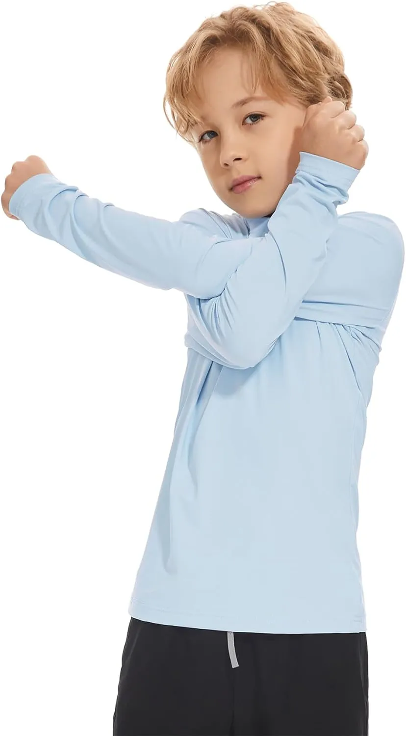 Boys Rash Guard Swim Shirt Long Sleeve UPF 50  Sun Protection Shirt Toddler Quick Dry Rash Guard Swimming Shirt
