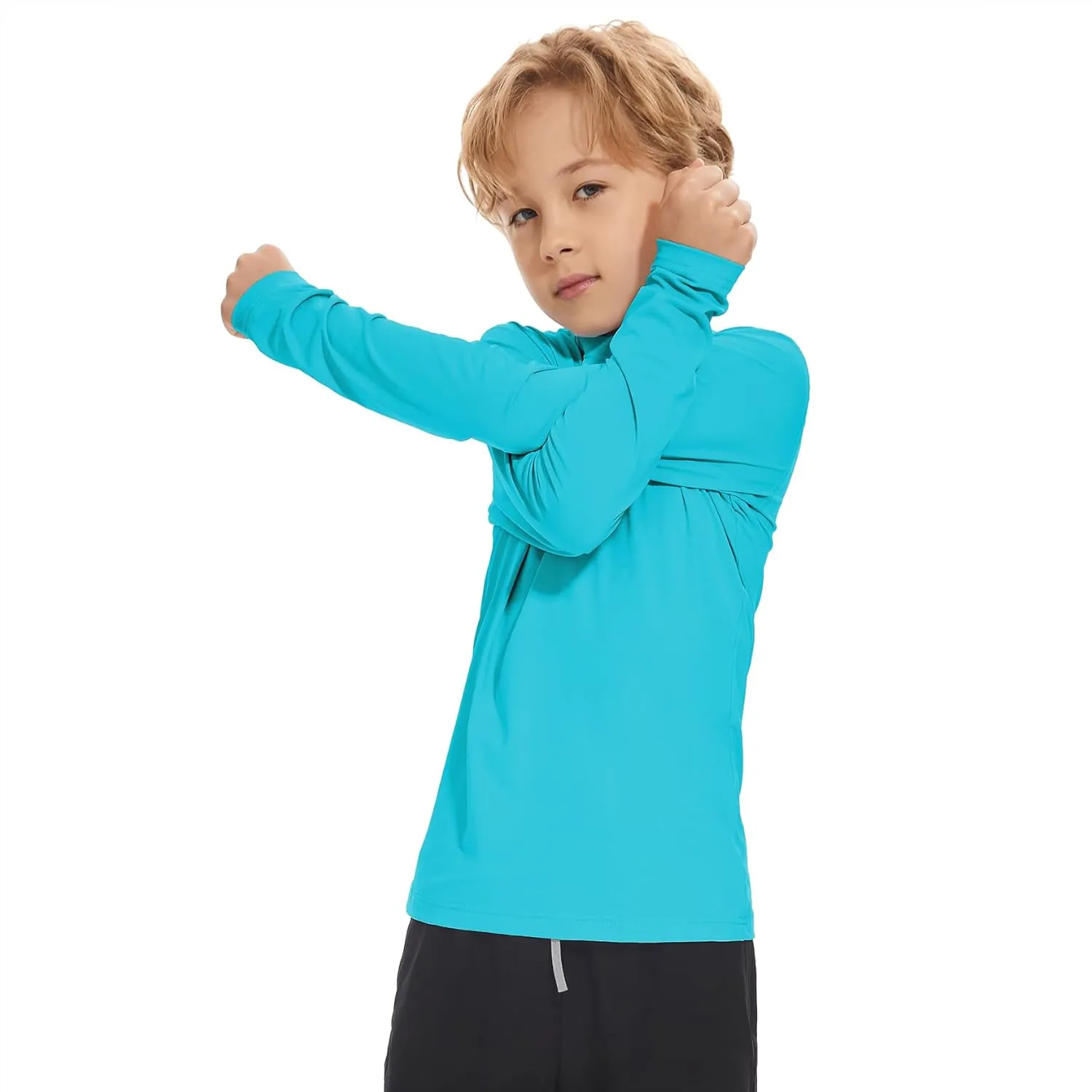 Boys Rash Guard Swim Shirt Long Sleeve UPF 50  Sun Protection Shirt Toddler Quick Dry Rash Guard Swimming Shirt