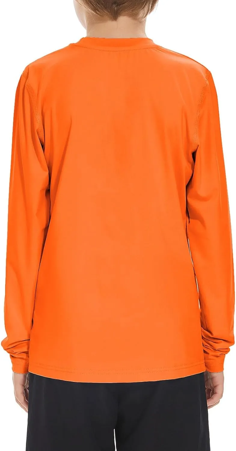 Boys Rash Guard Swim Shirt Long Sleeve UPF 50  Sun Protection Shirt Toddler Quick Dry Rash Guard Swimming Shirt