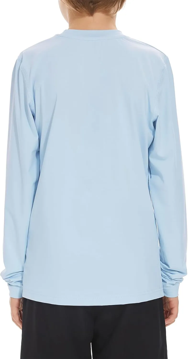 Boys Rash Guard Swim Shirt Long Sleeve UPF 50  Sun Protection Shirt Toddler Quick Dry Rash Guard Swimming Shirt