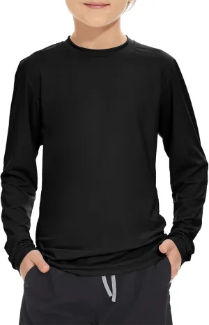 Boys Rash Guard Swim Shirt Long Sleeve UPF 50  Sun Protection Shirt Toddler Quick Dry Rash Guard Swimming Shirt