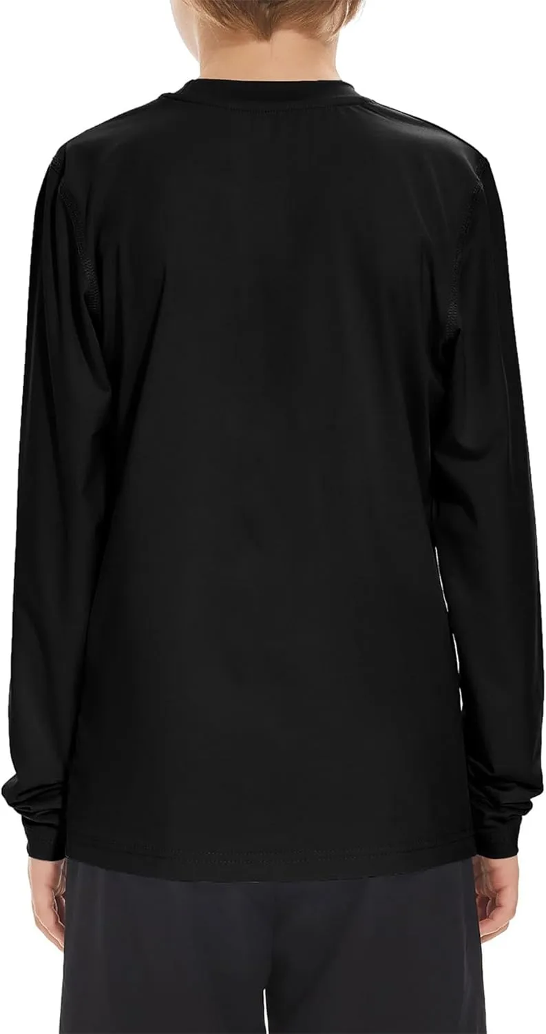 Boys Rash Guard Swim Shirt Long Sleeve UPF 50  Sun Protection Shirt Toddler Quick Dry Rash Guard Swimming Shirt