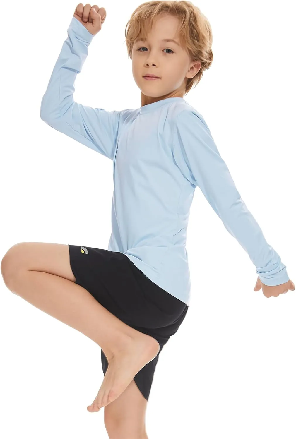 Boys Rash Guard Swim Shirt Long Sleeve UPF 50  Sun Protection Shirt Toddler Quick Dry Rash Guard Swimming Shirt