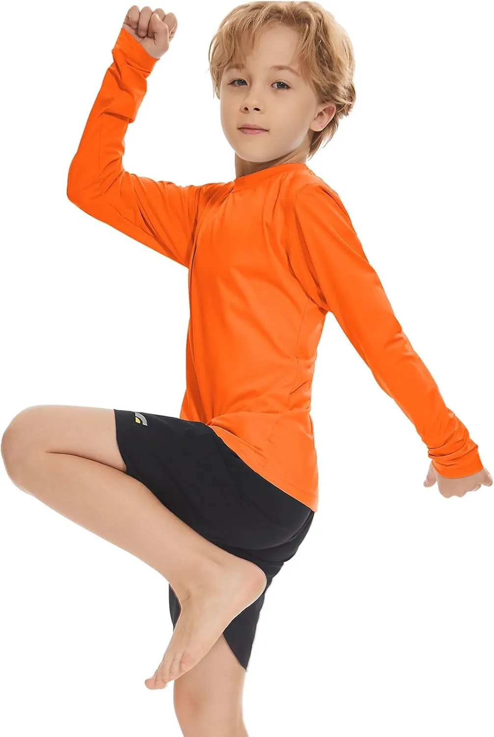 Boys Rash Guard Swim Shirt Long Sleeve UPF 50  Sun Protection Shirt Toddler Quick Dry Rash Guard Swimming Shirt
