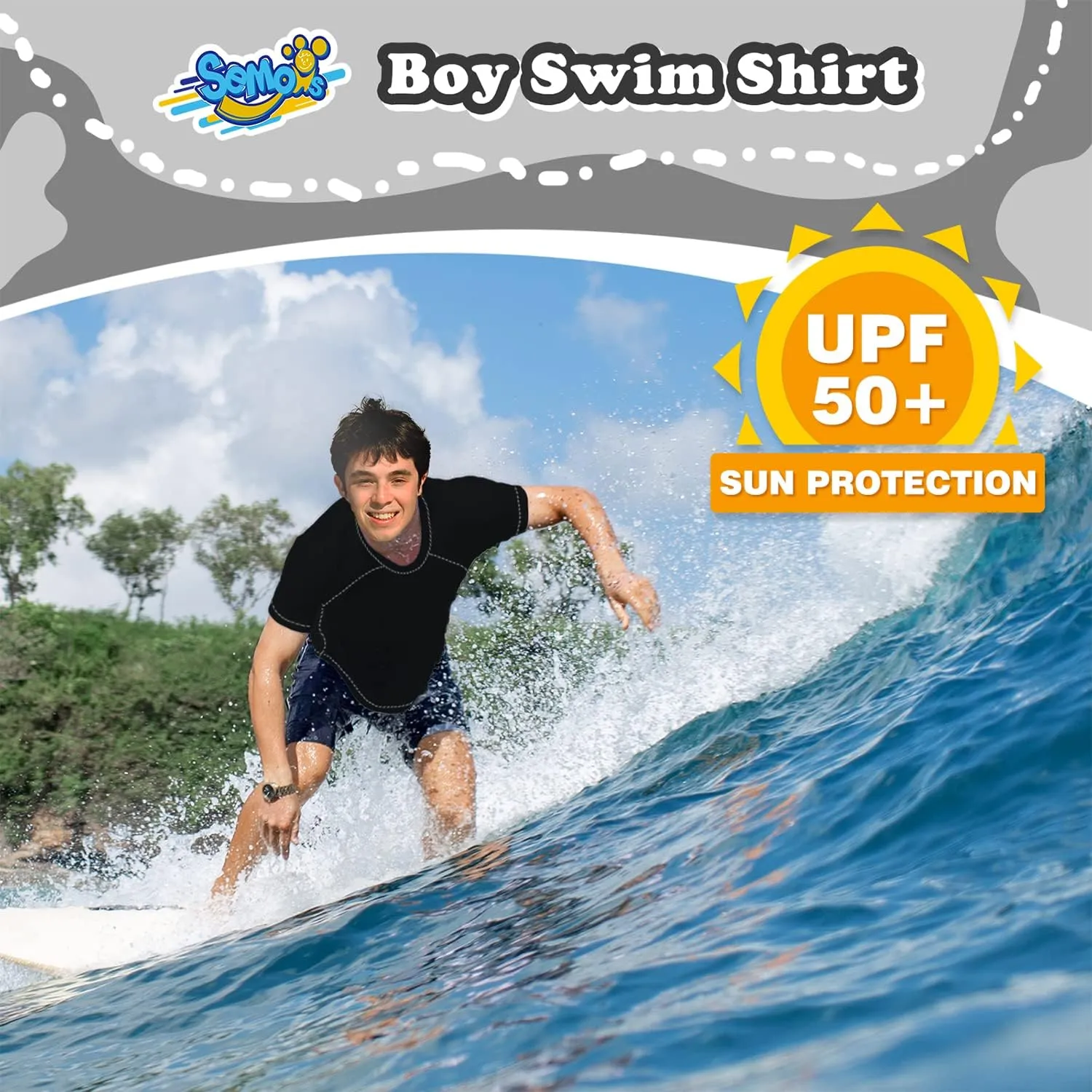 Boys Rash Guard Swim Shirt Short Sleeve Swimwear Toddler Kids Youth Rashguard Water Shirt UPF  50 Quick Dry Shirt