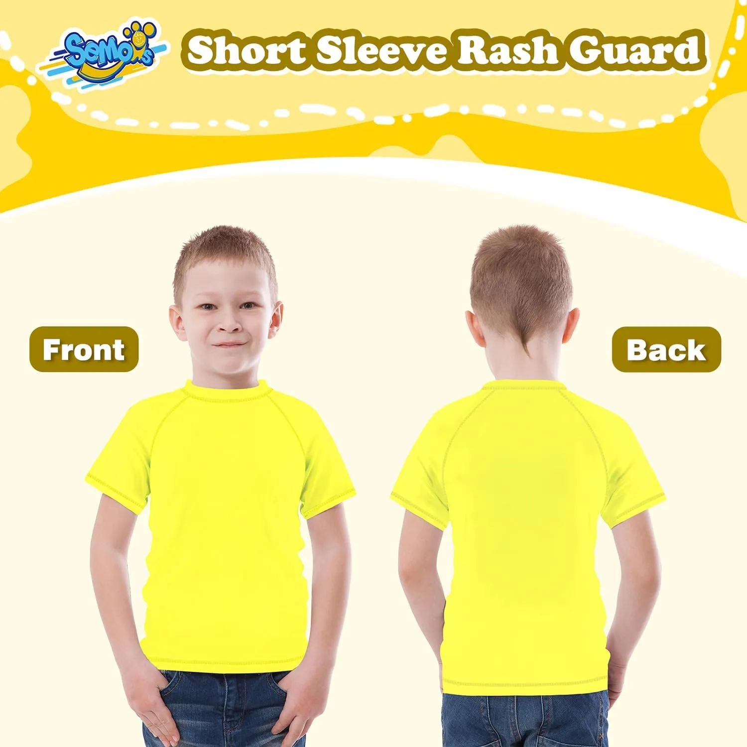 Boys Rash Guard Swim Shirt Short Sleeve Swimwear Toddler Kids Youth Rashguard Water Shirt UPF  50 Quick Dry Shirt