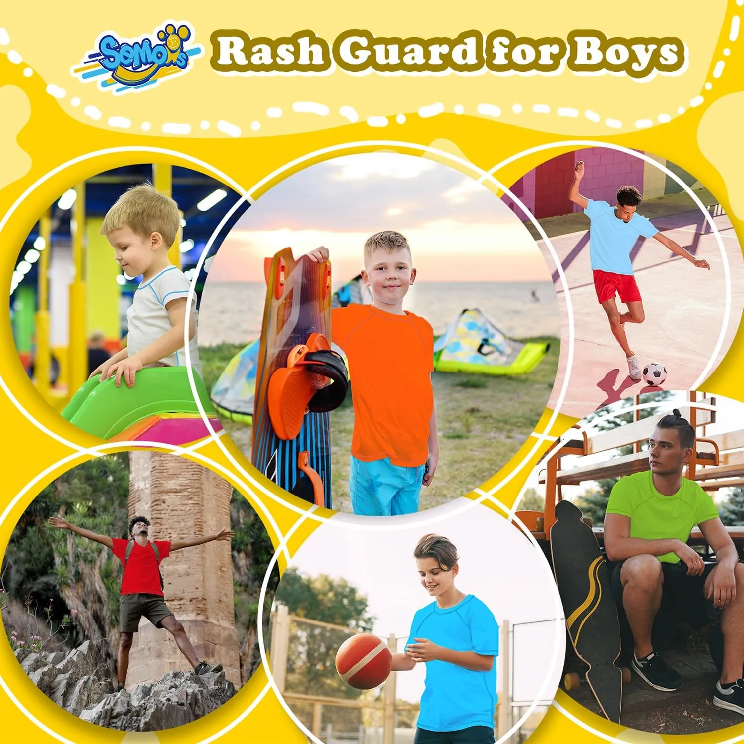 Boys Rash Guard Swim Shirt Short Sleeve Swimwear Toddler Kids Youth Rashguard Water Shirt UPF  50 Quick Dry Shirt
