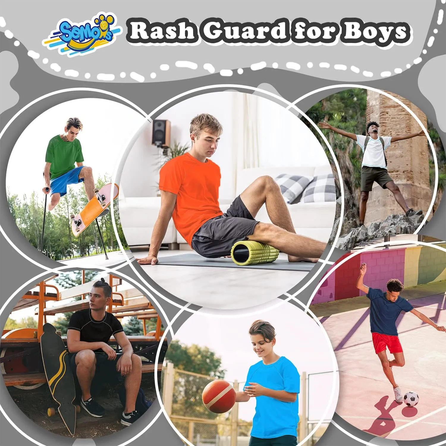 Boys Rash Guard Swim Shirt Short Sleeve Swimwear Toddler Kids Youth Rashguard Water Shirt UPF  50 Quick Dry Shirt