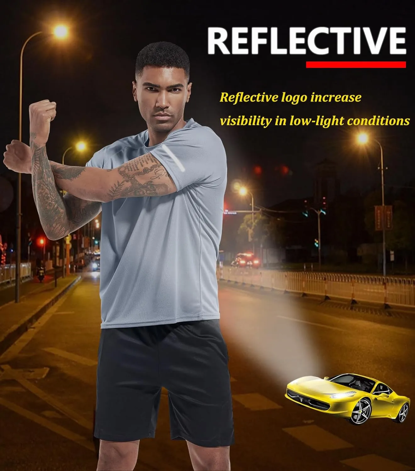 Boyzn 1 or 3 Pack Men's Workout Running Shirts, Dry Fit Moisture Wicking T-Shirts, Sports Gym Athletic Short Sleeve Shirts