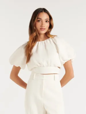 Brooke Petite Puff Sleeve Top