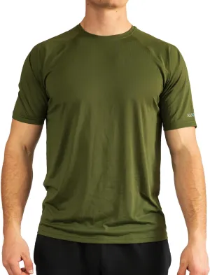 BUILTCOOL Mens Crew Neck Raglan Shirt  Quick Dry Shirts for Men, Instant Cooling Moisture Wicking, UPF 50 Sun Protection