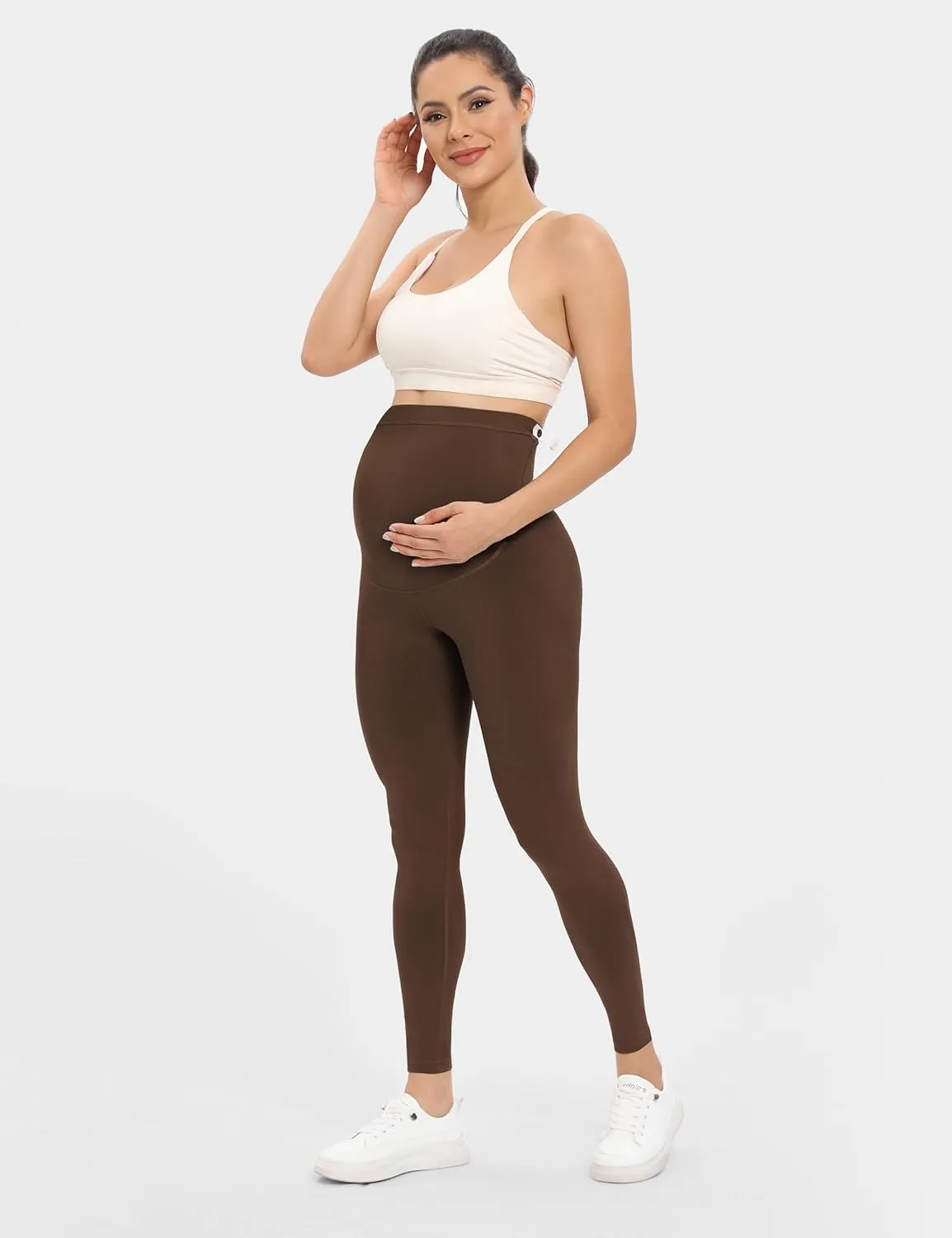 Buttergene 5 Pack Women's Creamlush Maternity Leggings Maternity Yoga Pants Pregnancy Leggings Maternity Clothes