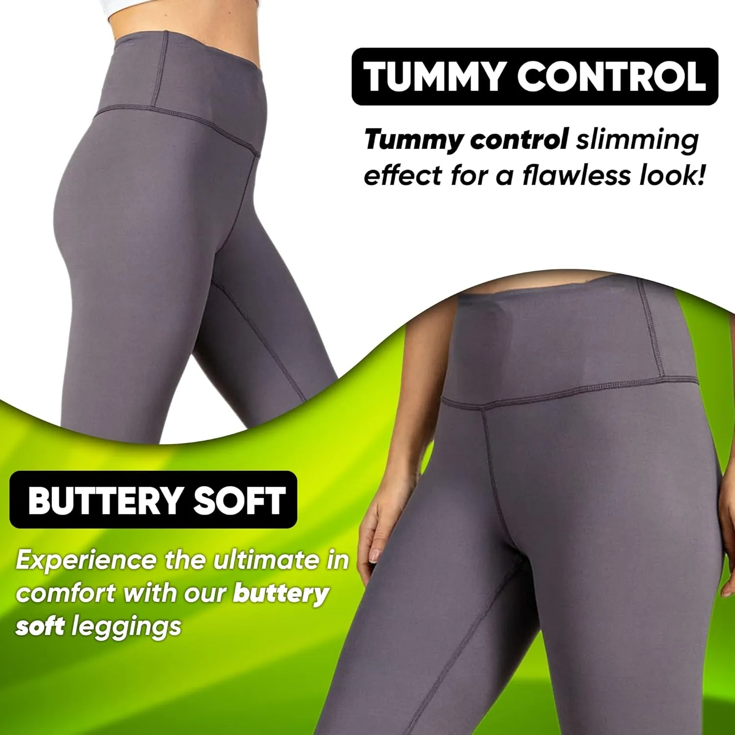 Buttery Soft Leggings for Women - Yoga Pants - Black Leggings Women - Workout - High Waisted Tummy Control Leggings for Women