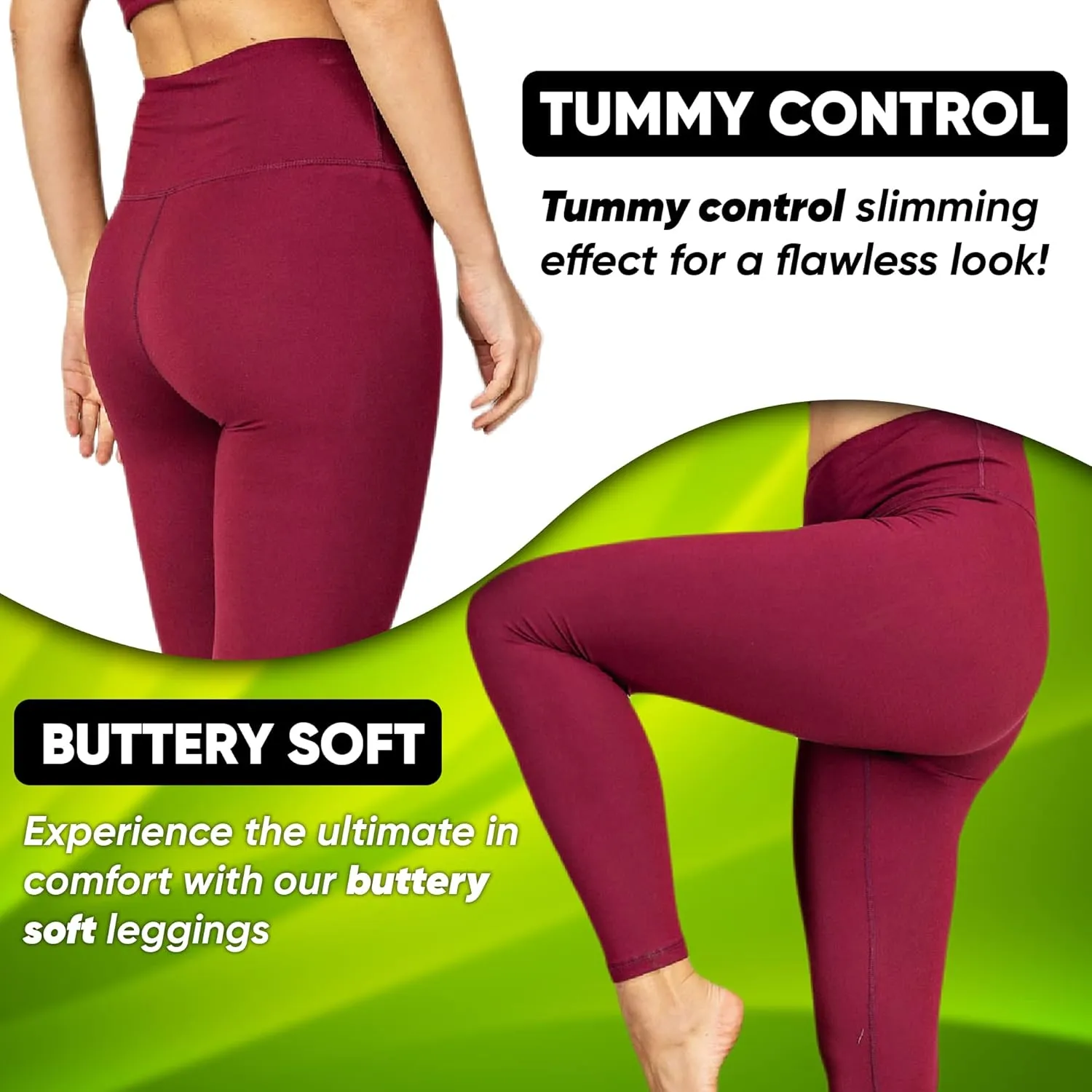 Buttery Soft Leggings for Women - Yoga Pants - Black Leggings Women - Workout - High Waisted Tummy Control Leggings for Women