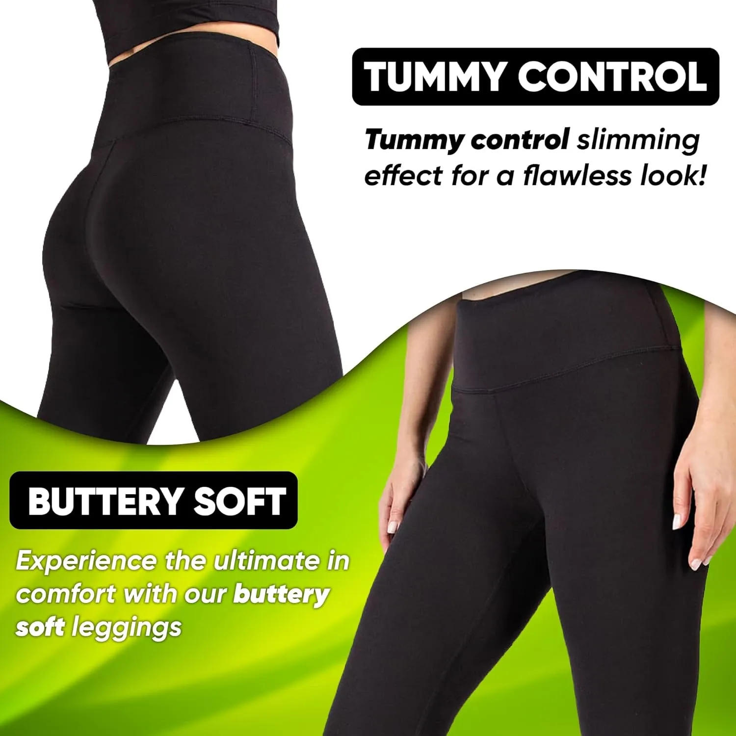 Buttery Soft Leggings for Women - Yoga Pants - Black Leggings Women - Workout - High Waisted Tummy Control Leggings for Women