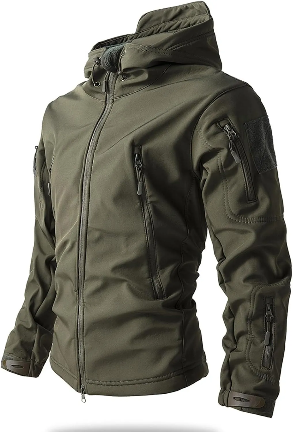 Camo Jacket for Men Hunting Tactical Jackets Waterproof Softshell Fleece Camouflage Hoodie Outdoor Hiking Fishing Coat
